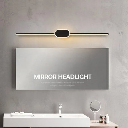 Modern Luxury Bathroom Wall Lamp Black White Aluminum