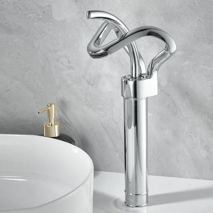 Faucet Bathroom Hollow Out Design Waterfall Basin Mixer