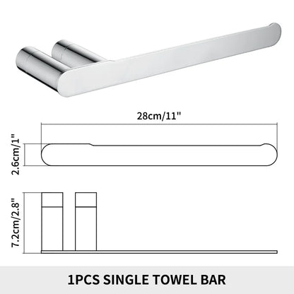 Oval Bathroom Wall Mounted Towel Rack Paper Holder