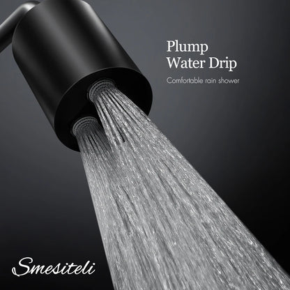 Bathroom Faucet Dial Way Brushed Gold Thermostat Shower