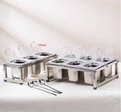 Stainless Steel Transparent Gn Pans Visible Food Exhibition