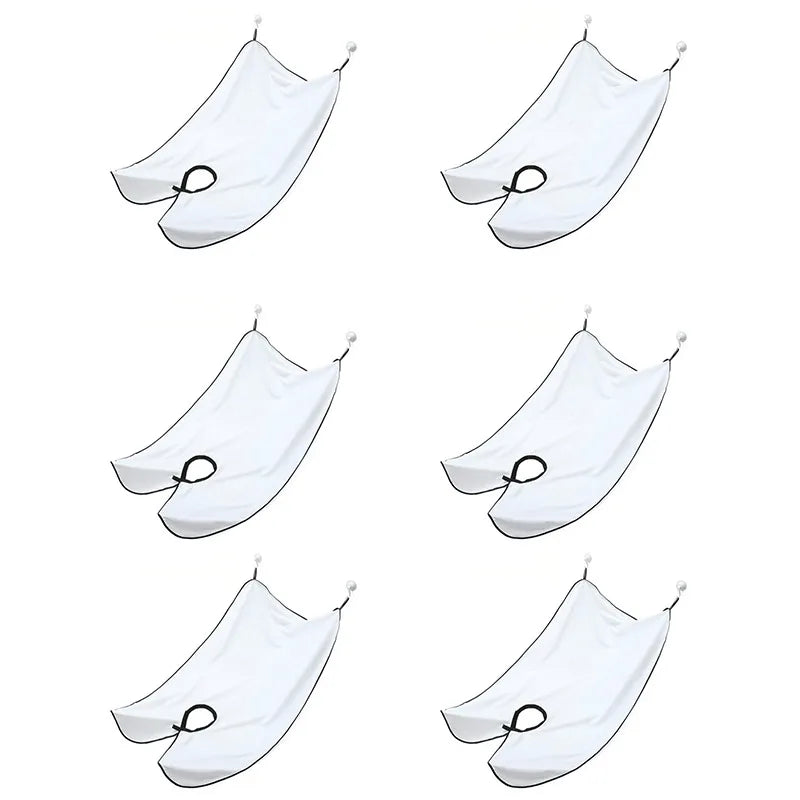 1-6pcs Men Beards Shaving Aprons Creative Wall Mirror