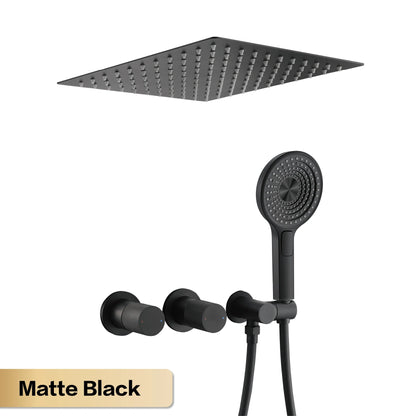 Aitana Minimalist Gun Grey Brass Ceiling Shower System