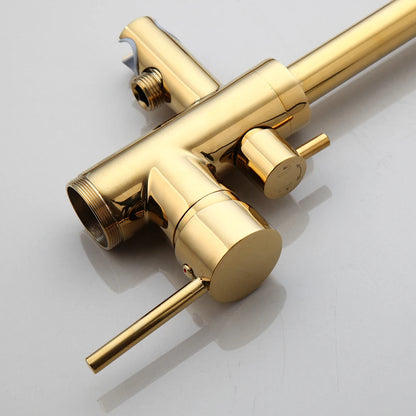 Kemaidi Golden Plated Bathtub Filler Shower Roman Tub