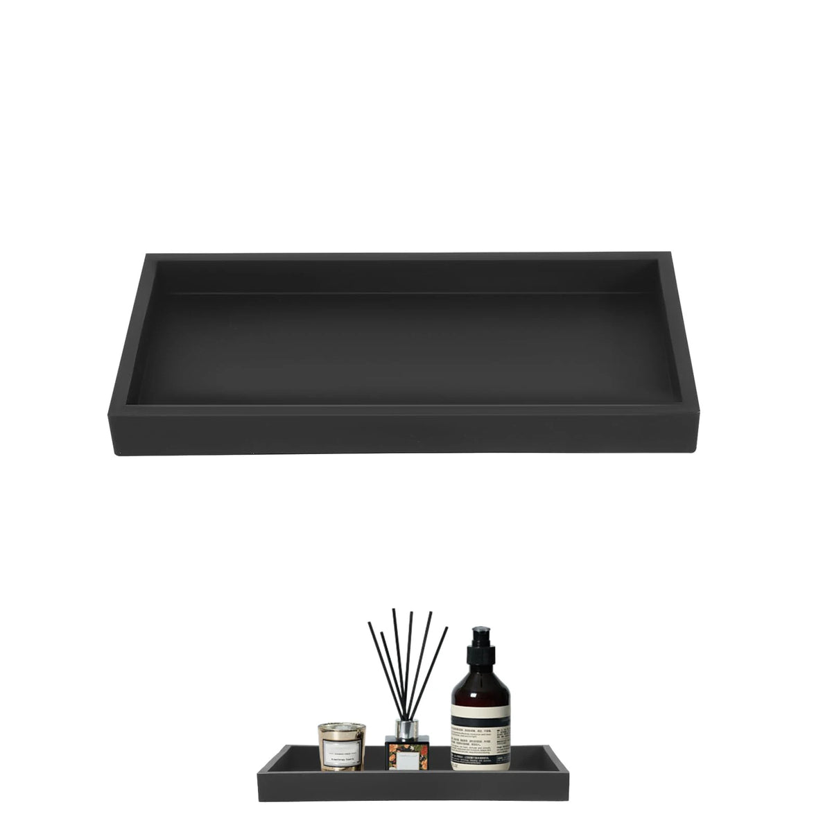 Bathroom Counter Tray Thickened Silicone Bathroom Vanity Tray