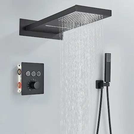Thermostatic Shower Syste Waterfall Shower Faucet Concealed