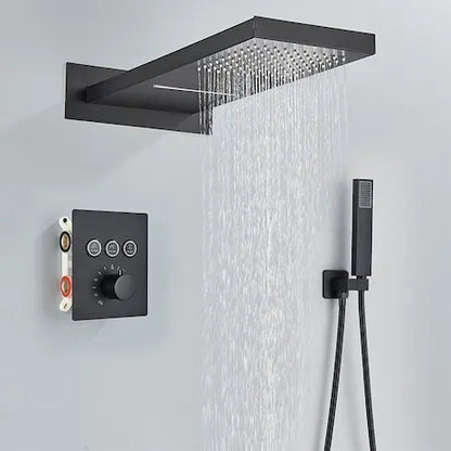 Thermostatic Shower Syste Waterfall Shower Faucet Concealed