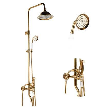 Vintage Shower System Brass Lightweight Luxury Gold Shower