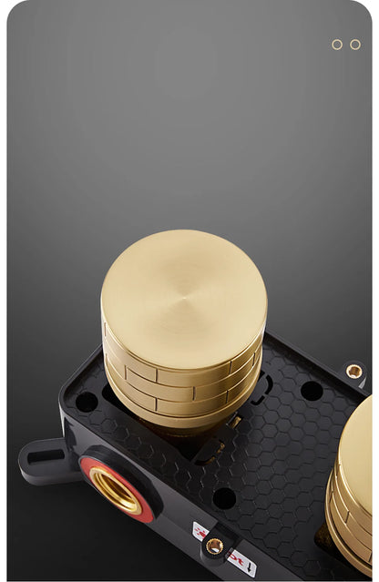 Bathroom Shower System Brushed Gold Cold Faucet Bath