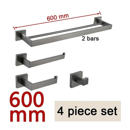 Gunmetal Stainless Steel Bathroom Accessorie Hardware Towel Rack