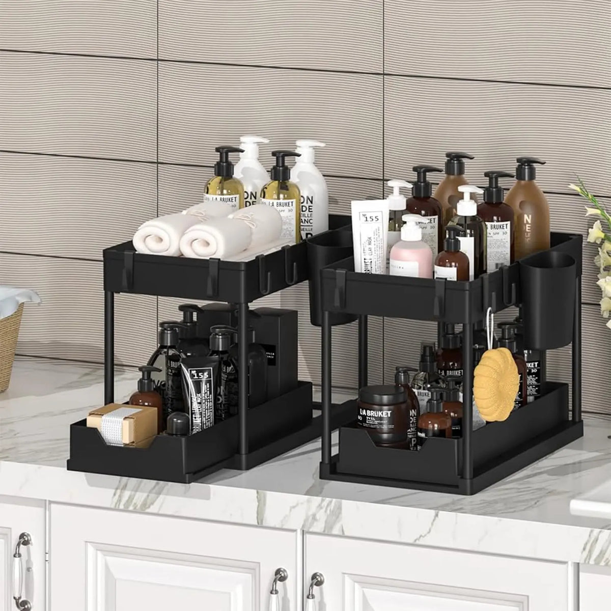 Under Sink Organizers Tier Under Bathroom Cabinet Holder