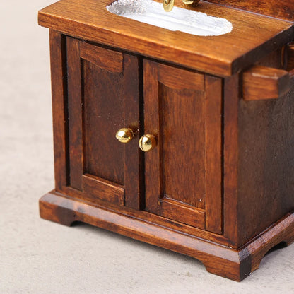 Realistic 1/12 Scale Dollhouse Simulation Wash Basin Toy