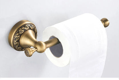 Antique Brass 2pc Bathroom Bronze Dispenser Towel Rod