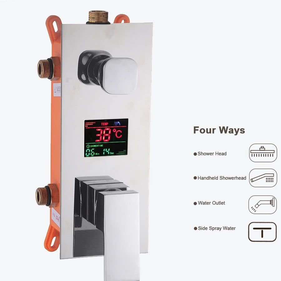 Digital Wall Mounted Shower Mixer Valve 2/3 Way