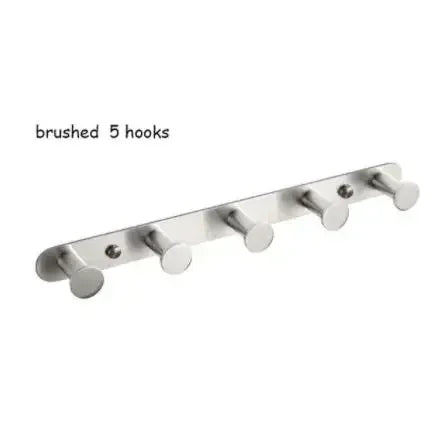 Brushed Gold/White/Matte Black Stainless Steel Hooks Bathroom
