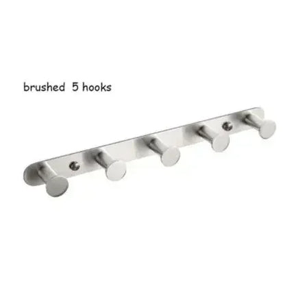 Brushed Gold/White/Matte Black Stainless Steel Hooks Bathroom
