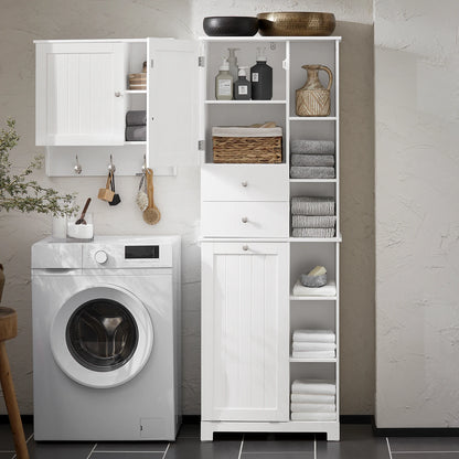 Sobuy Bzr104 High Wardrobe Fold-Out Bathroom Wardrobe Narrow