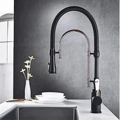 Aitana Luxury Golden Brass Faucet Retro Design Handle