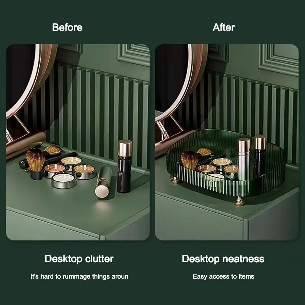 Large Capacity Makeup Perfume Organizer Anti-Slip Gold Stand
