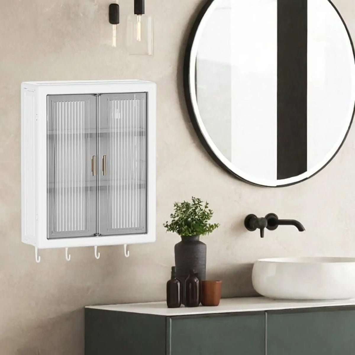 Bathroom Cabinet Dustproof Hanging Medicine Cabinet Bathroom