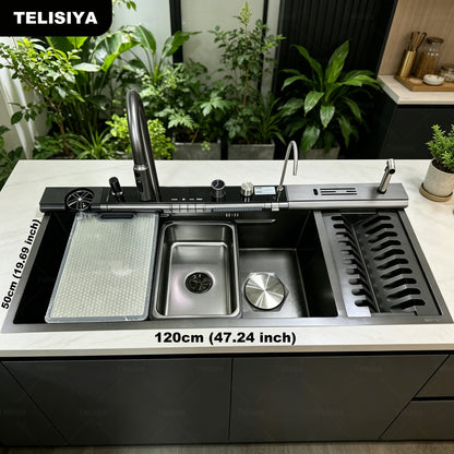 Stainless Steel Waterfall Sink Various Styles Sinks Digital