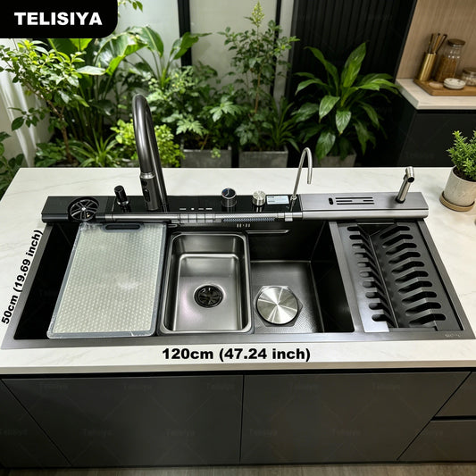 Stainless Steel Waterfall Sink Various Styles Sinks Digital