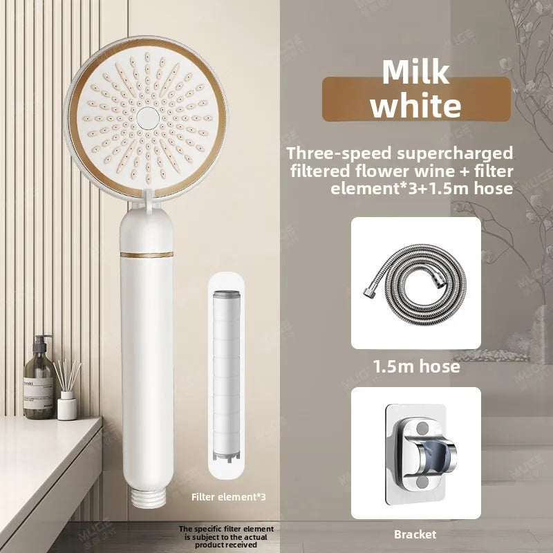 High Pressure Filter Shower Head Chlorine Removal Skin