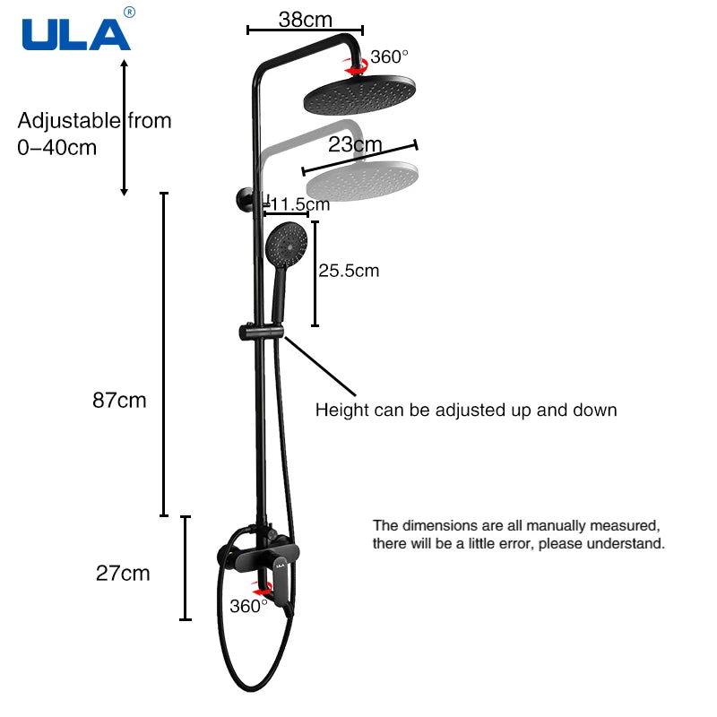 Ula Bathroom Shower Faucet Mixer Bathtub Shower Mixer