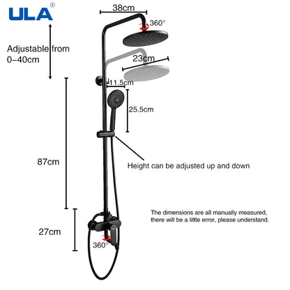 Ula Bathroom Shower Faucet Mixer Bathtub Shower Mixer
