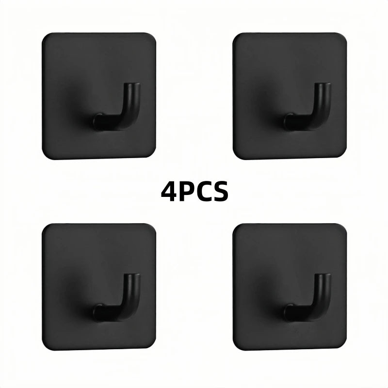 4pcs Strong Adhesive Wall Hook Sticker Hanging Coat