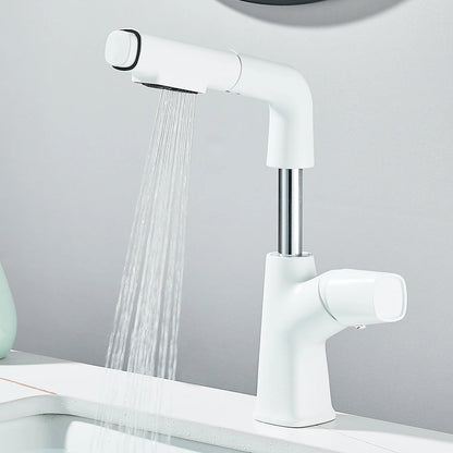 Bathroom Sink Faucet Lift Up Down Stream Sprayer