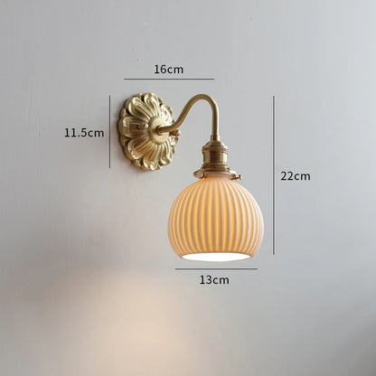 Iwhd Nordic Modern Led Wall Lamps Sconce Copper