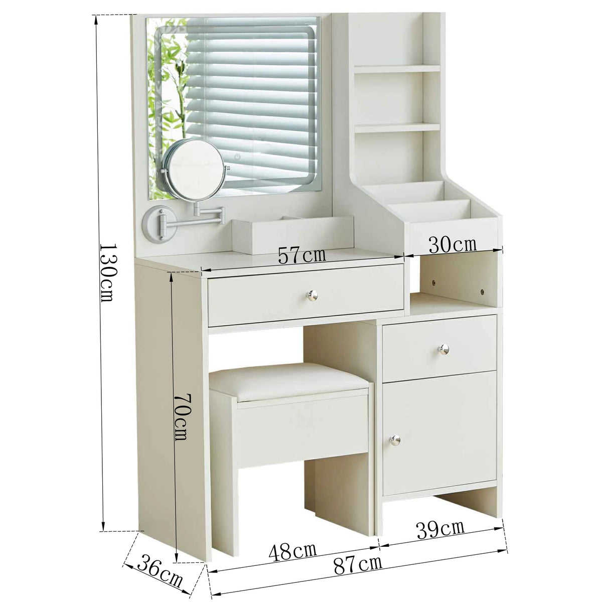 Ainpecca Dressing Table Led Lights Vanity Desk Led