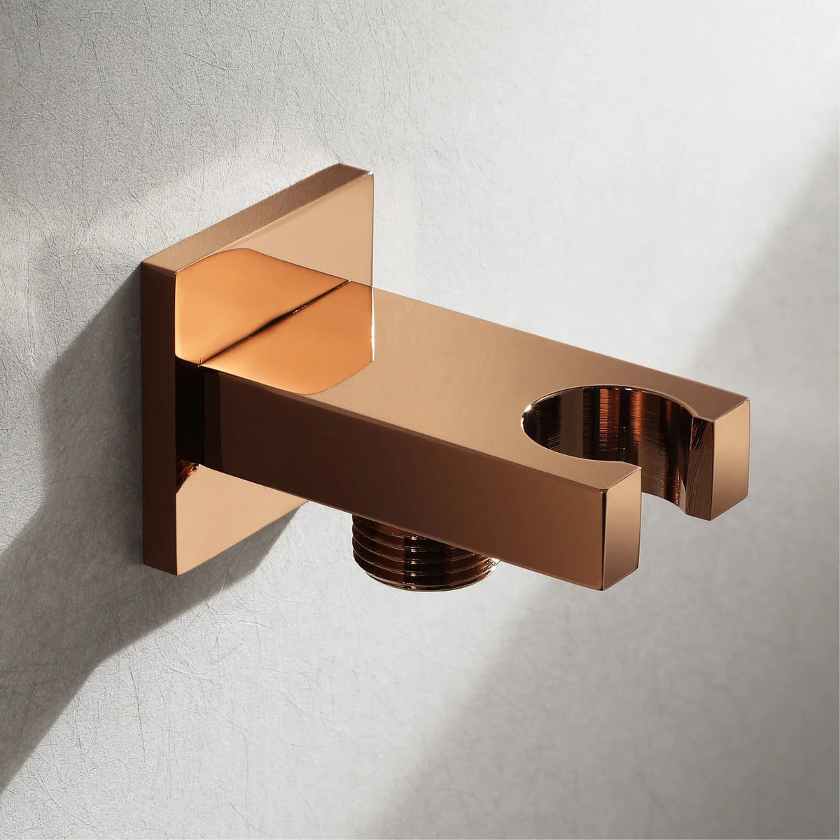 Wall-Mounted Shower Base Chrome Black Gold Square Hand-Held