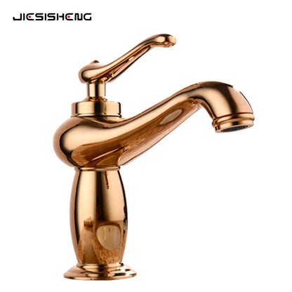 Luxury Europe Style Antique Gold Bathroom Basin Faucet