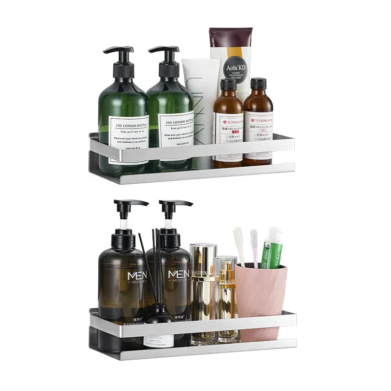 Stainless Steel Floating Shelf Rustproof Wall Mounted Nail-Free