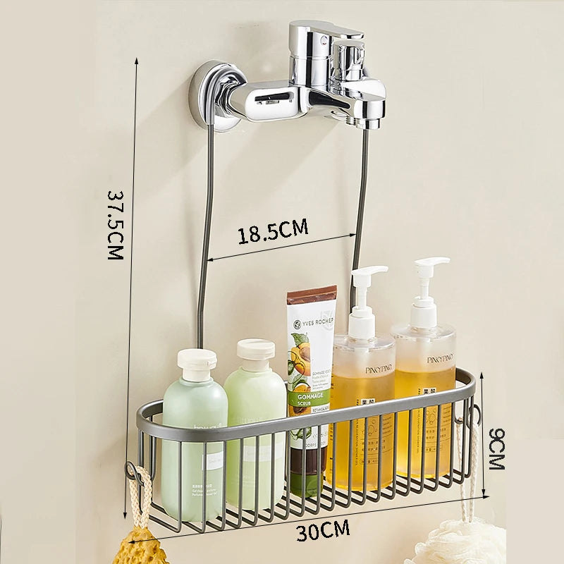 Shower Caddy Hanging Organizer Shower Basket Hooks Storage