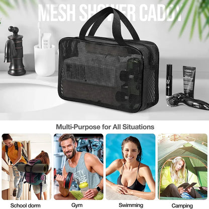 Mesh Shower Caddy Tote Large Capacity Toiletry Organizer