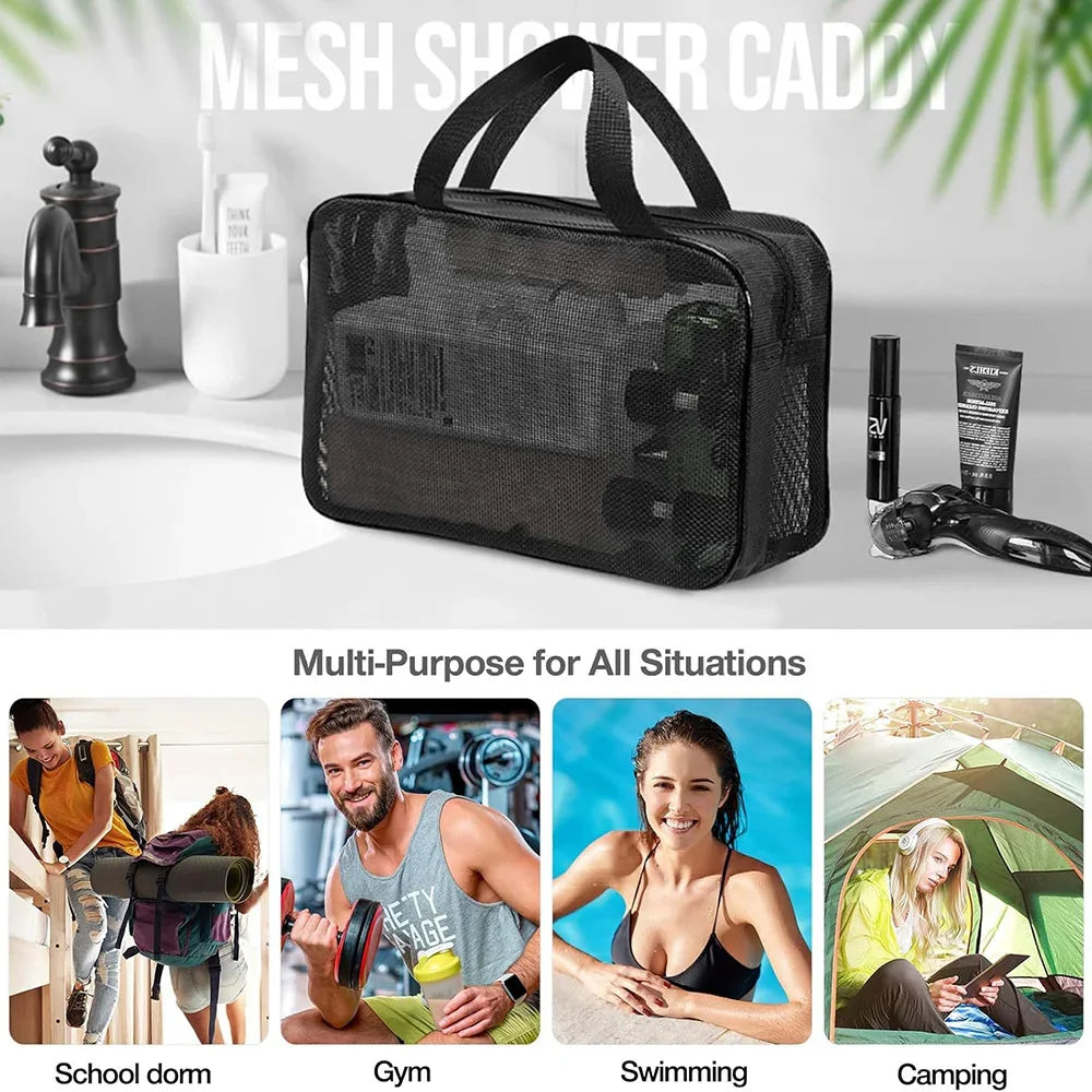 Mesh Shower Caddy Tote Large Capacity Toiletry Organizer
