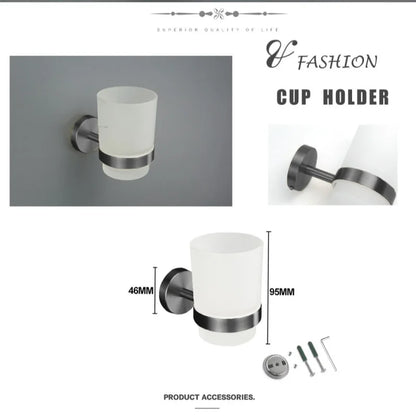 Gray Bathroom Hardware Cup Rack Towel Rack Toilet