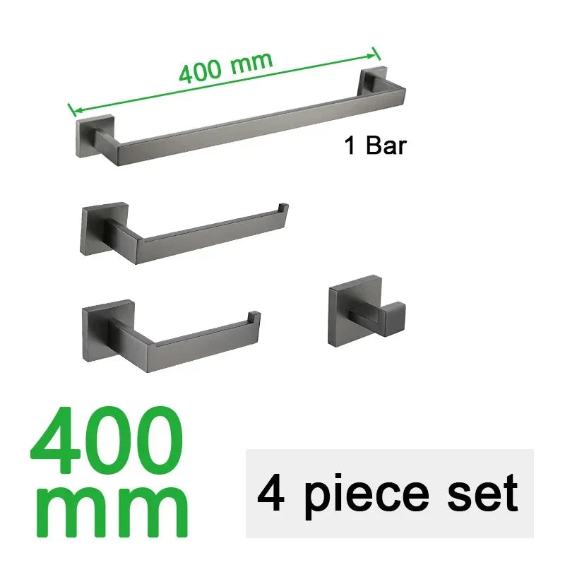 Gunmetal Stainless Steel Bathroom Accessorie Hardware Towel Rack