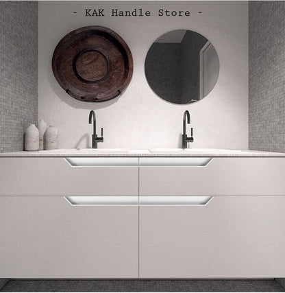 Kak Recessed Cabinet Handles Black Hidden Sliding Door