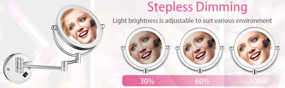 Wall Mount Led Lighting Makeup Vanity Mirror Inch