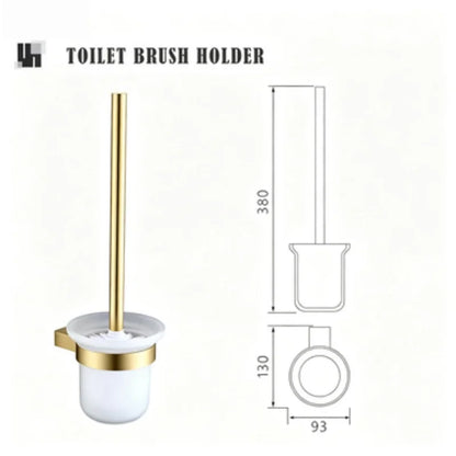 Brushed Gold Bathroom Toilet Brush Holder Toilet Paper
