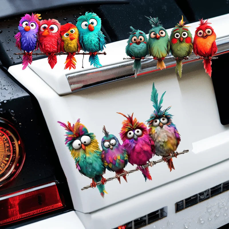 1pc Funny Bird Creative Glass Window Decorative Stickers