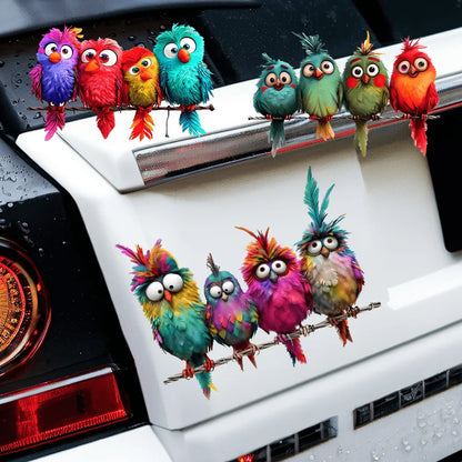 1pc Funny Bird Creative Glass Window Decorative Stickers