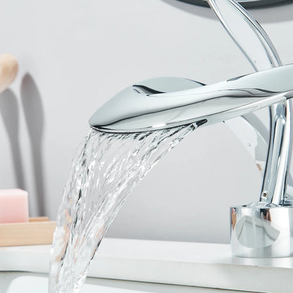Waterfall Creative Bathroom Basin Faucet Sink Faucet Deck