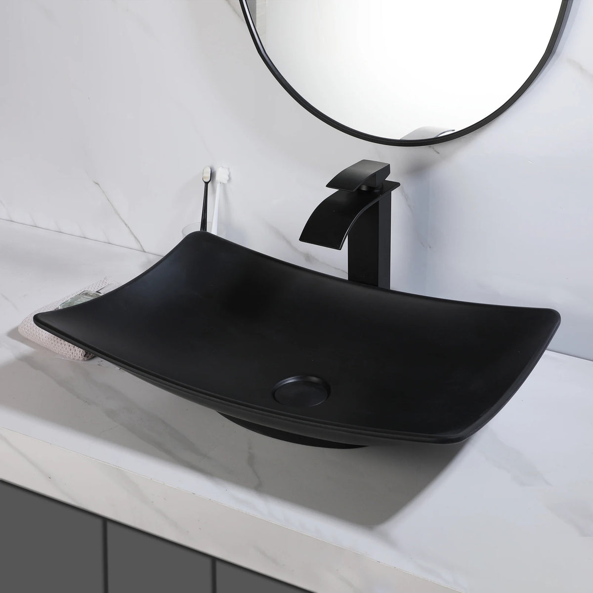 Kemaidi Bathroom Sink Vessel Sink Basin Above Counter