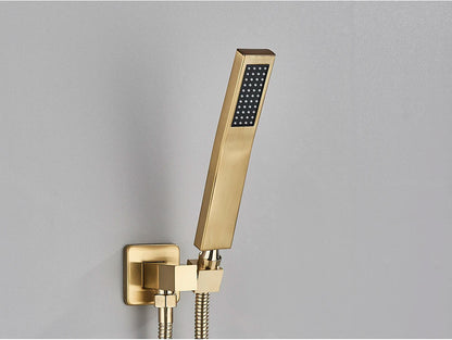 Poiqihy Golden Handshower Head 150cm Stainless Steel Shower