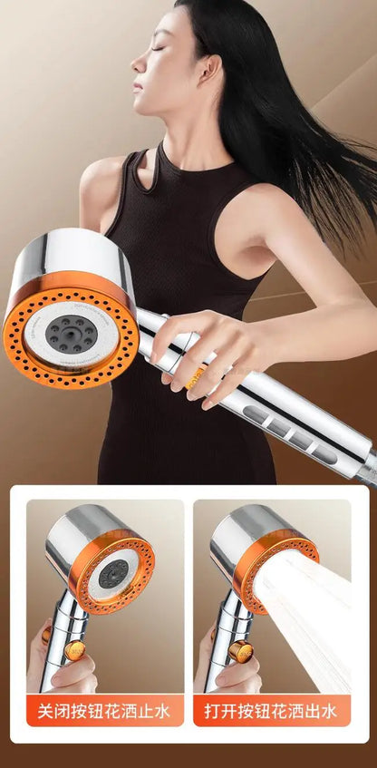 In Large Flow Shower Head Filter Modes High